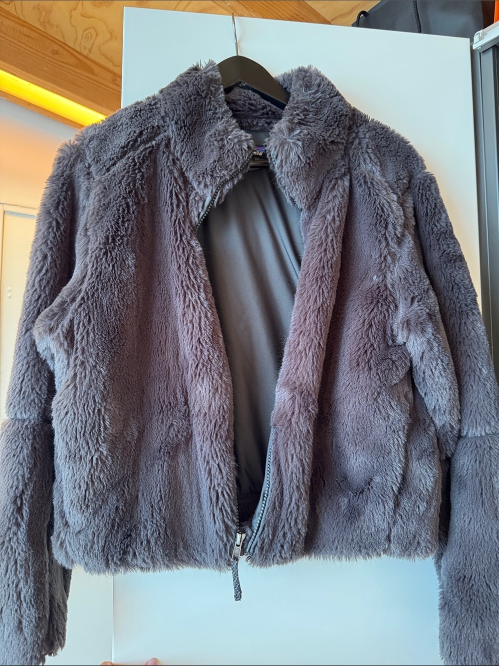 Patagonia Plush Teddy Jacket in Gray